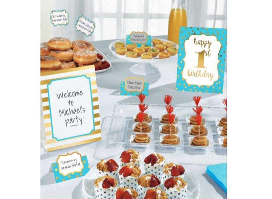 1st Birthday Buffet Decorating Kit - Blue