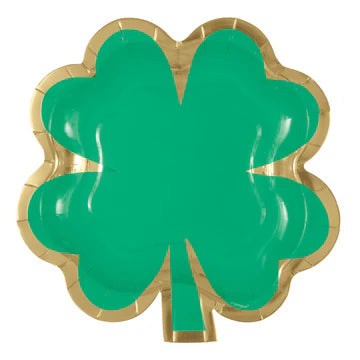 Charming Shamrock Shaped Plates 8pk