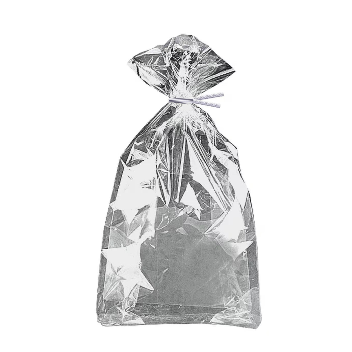 Metallic Silver Cello Bags - 10pk