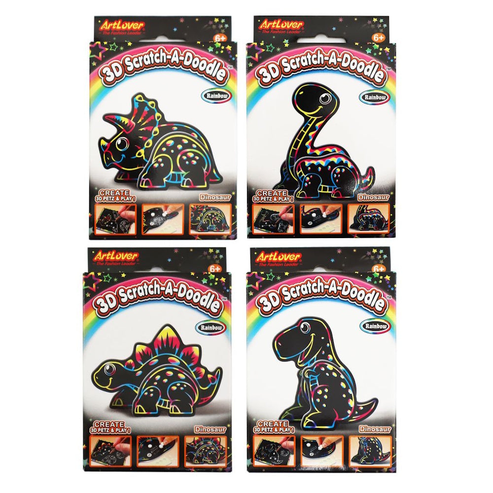 3D Scratch-a-Doodle Dinosaur (Assorted)