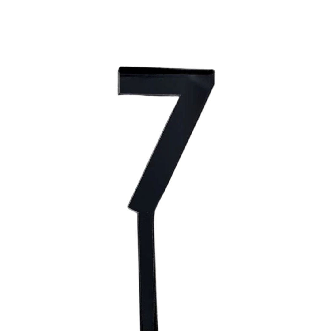 4.5cm Acrylic Number 7 - Black