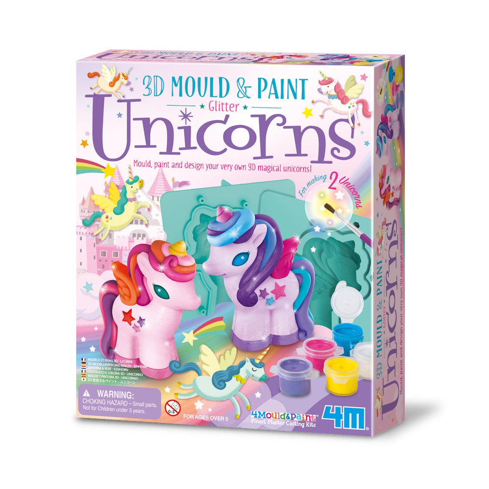 3D Mould & Paint - Glitter Unicorns