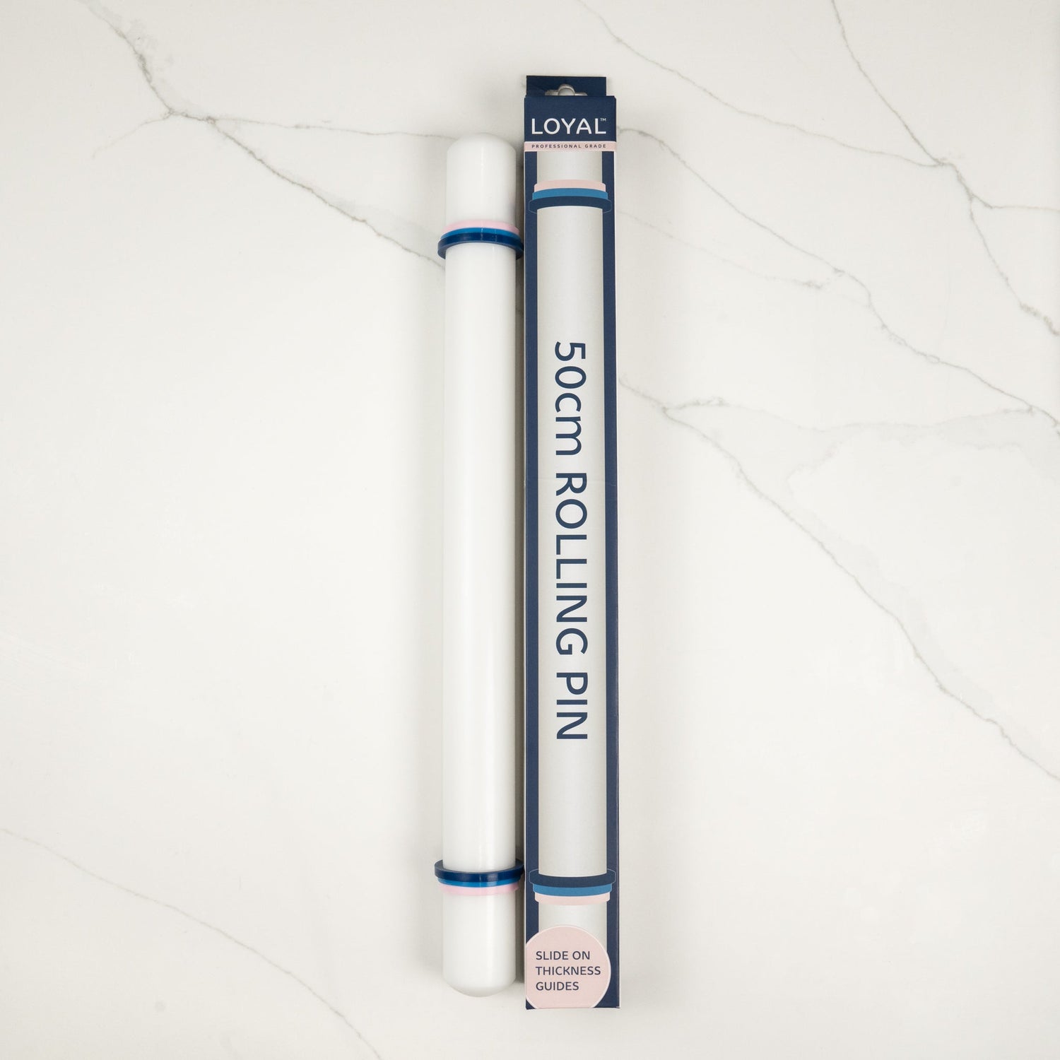 50cm Rolling Pin with Guides