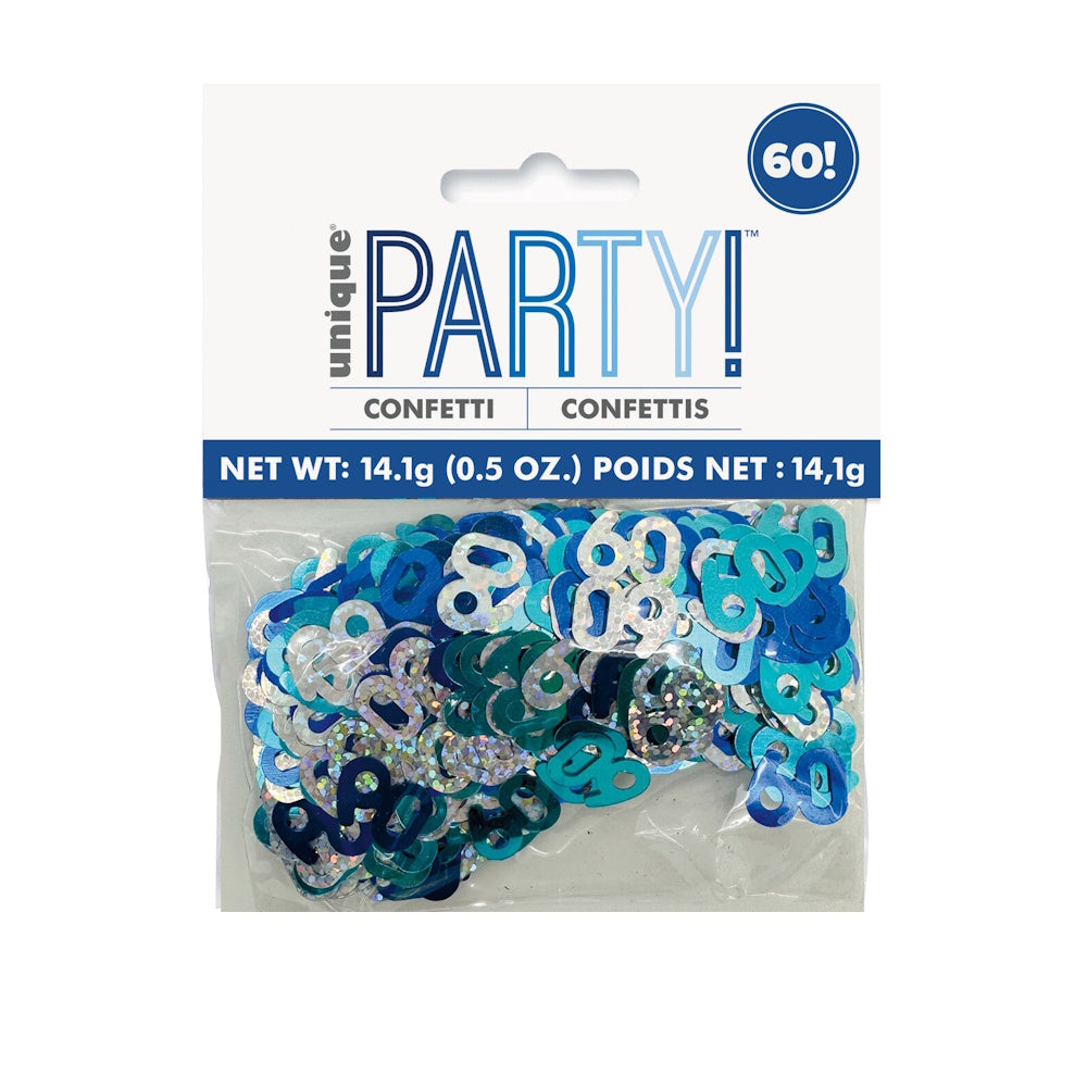 Party Confetti - Blue & Silver 60