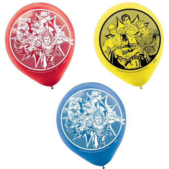 Justice League Balloons 6pk