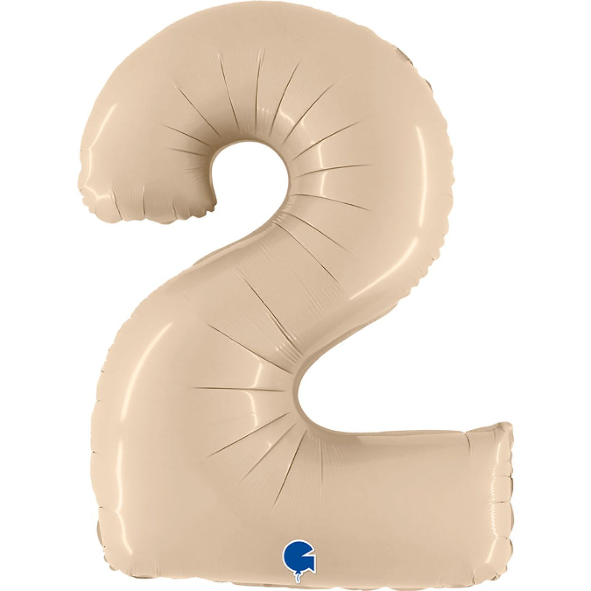 66cm Satin Cream Number Foil Balloon - 2