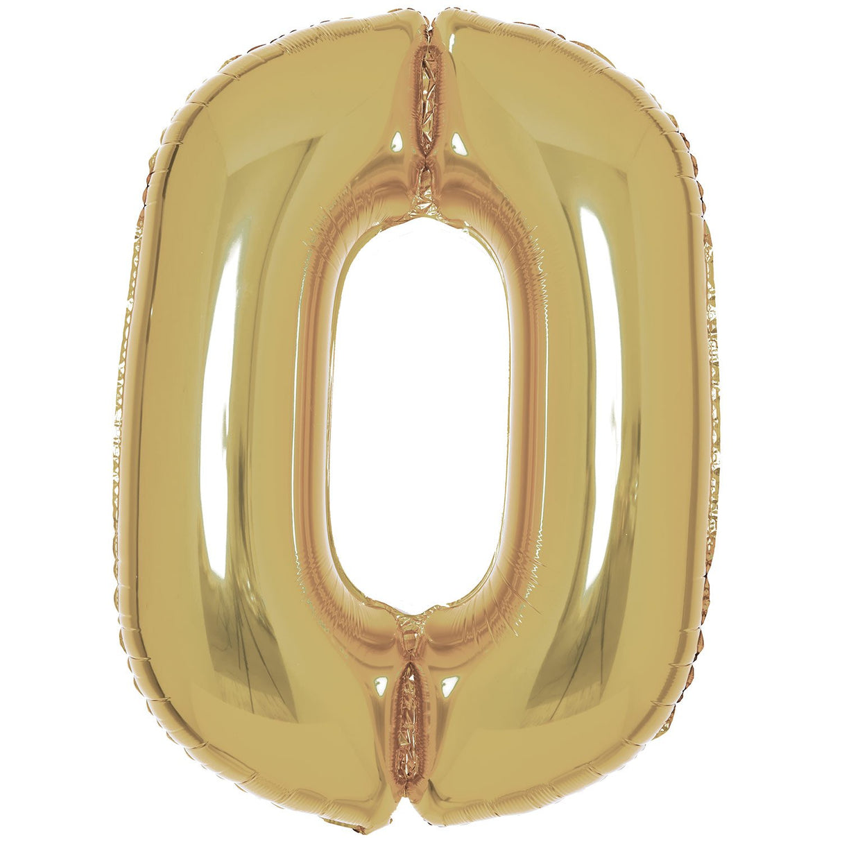 86cm White Gold Number Foil Balloon - 0