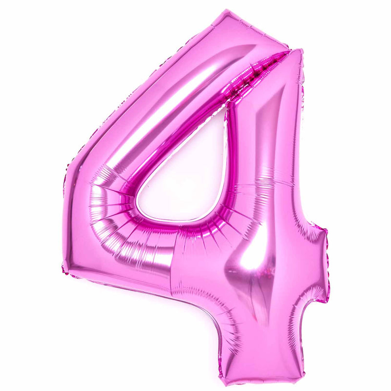 86cm Hot Pink Number Foil Balloon - 4