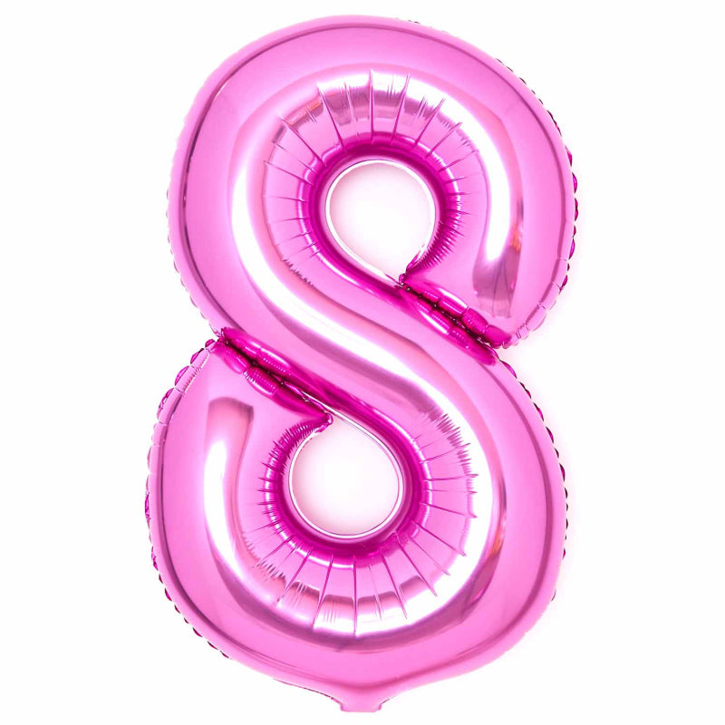 86cm Hot Pink Number Foil Balloon - 8