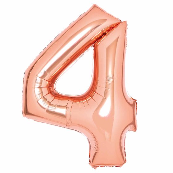 86cm Rose Gold Number Foil Balloon - 4