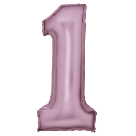 86cm Silk Lustre Pink Foil Balloon - 1