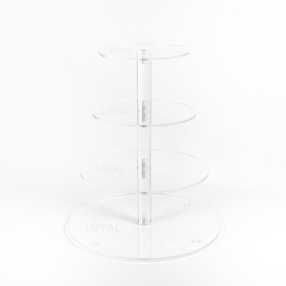 Loyal Round Acrylic Cake Stand - 4 Tier
