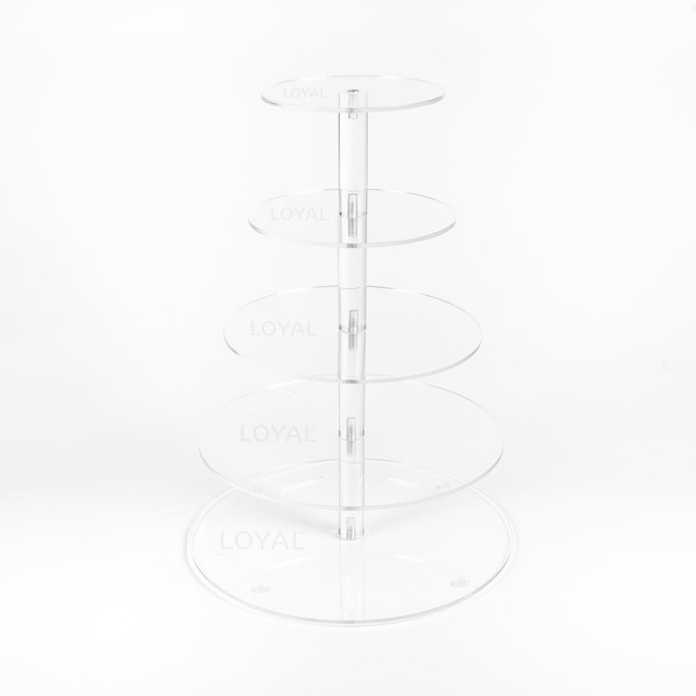 Loyal Round Acrylic Cake Stand - 5 Tier
