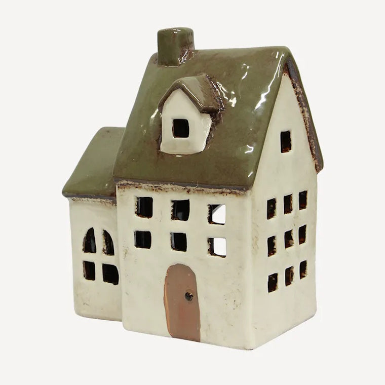 Alsace Tea Light Chapel Olive Green