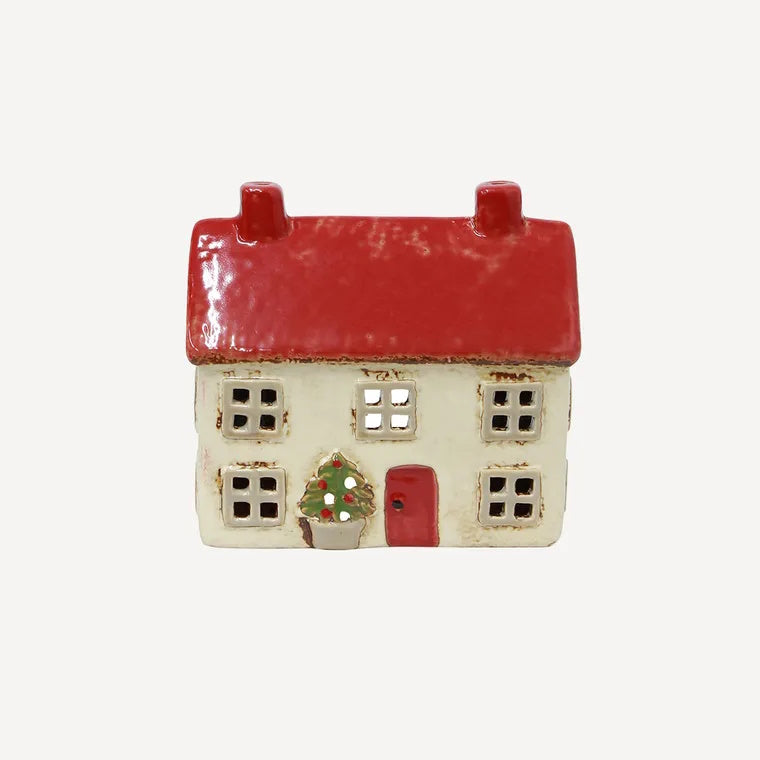 Alsace Tea Light Cottage Christmas Stone