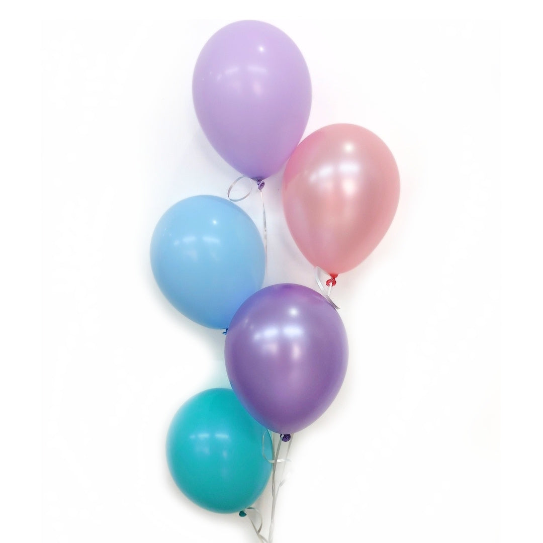 Plain Balloon Mix - Mermaid 12pk