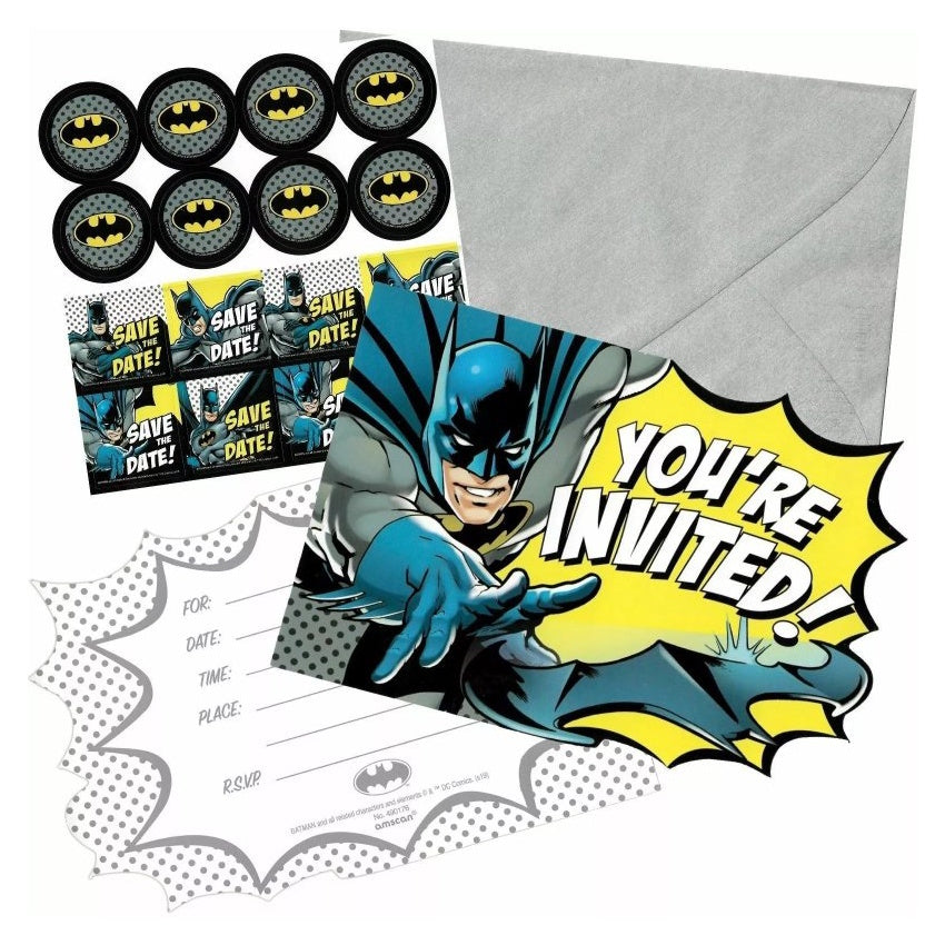 Batman Party Invites 8pk
