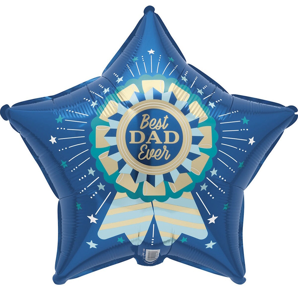 Best Dad Ever Star Foil Balloon
