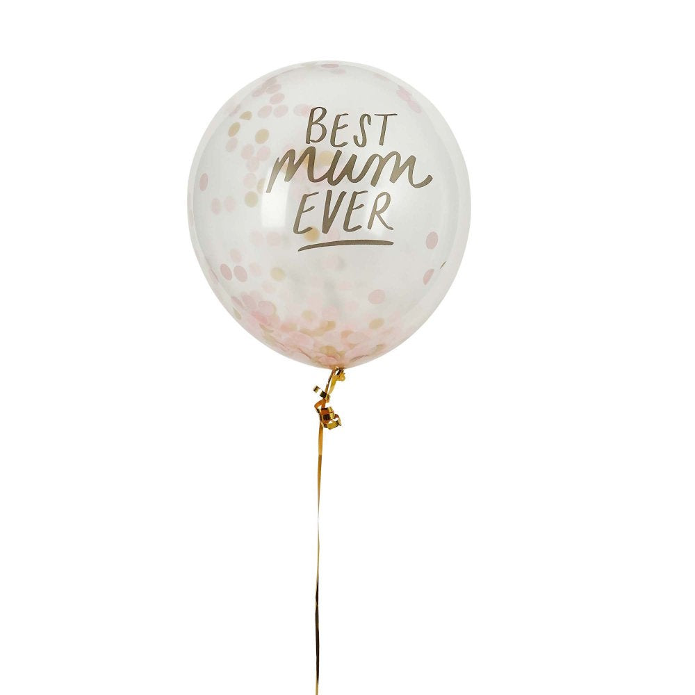 Best Mum Ever Confetti Balloons 5pk