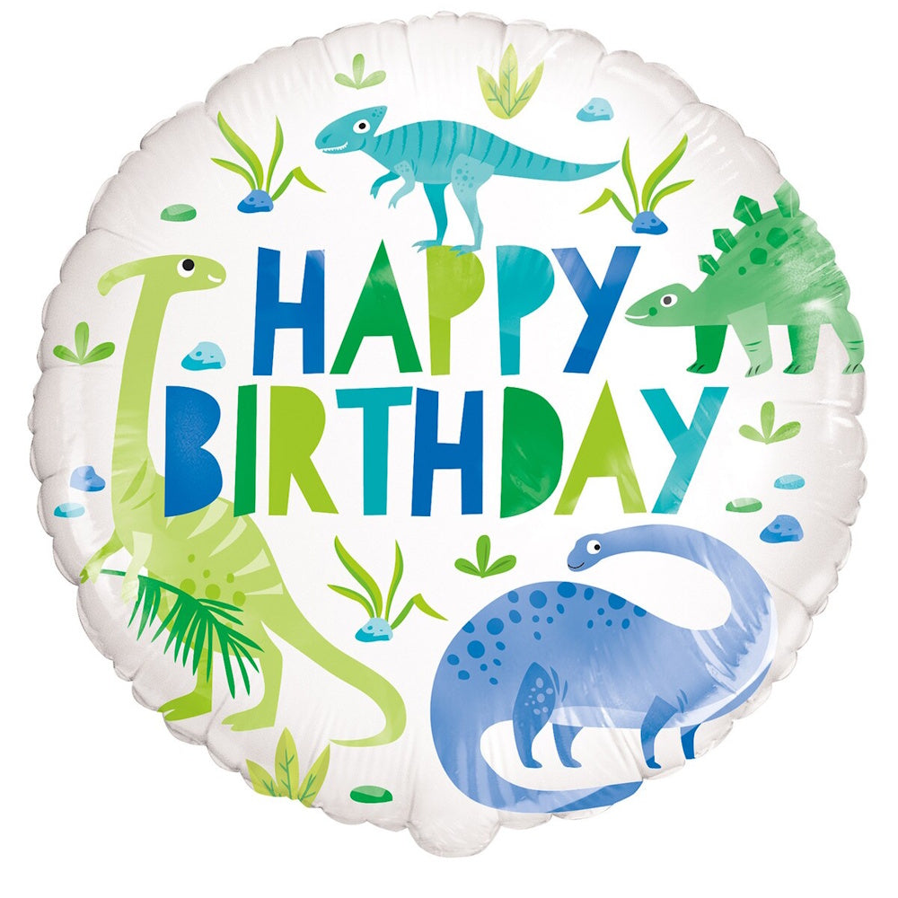Blue & Green Dinosaur Foil Balloon
