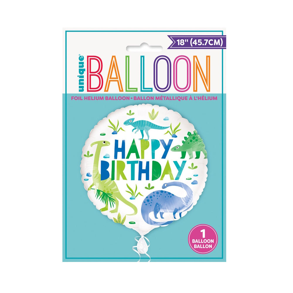 Blue & Green Dinosaur Foil Balloon