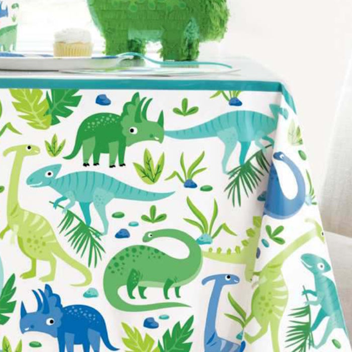 Blue & Green Dinosaur Tablecover