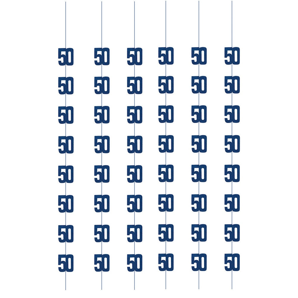 Glitz Blue String Decorations - 50