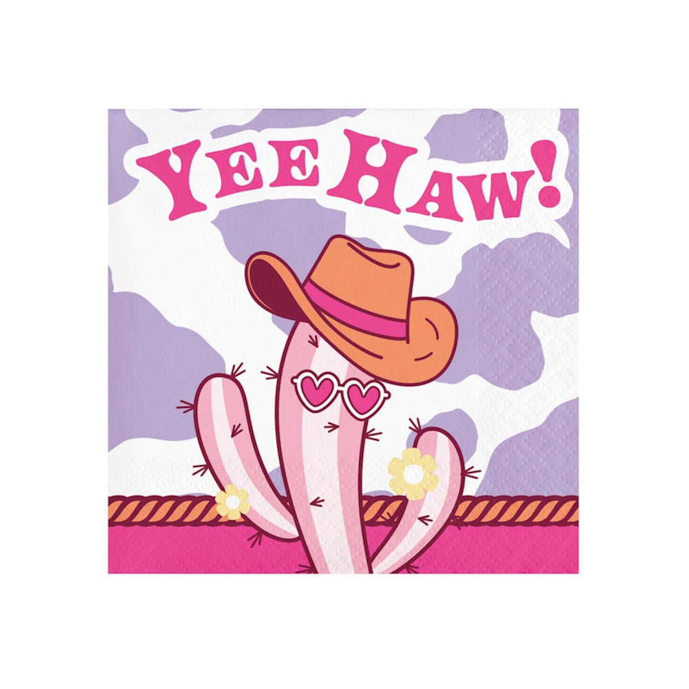 Boots & Bows Cowgirl Beverage Napkins 16pk