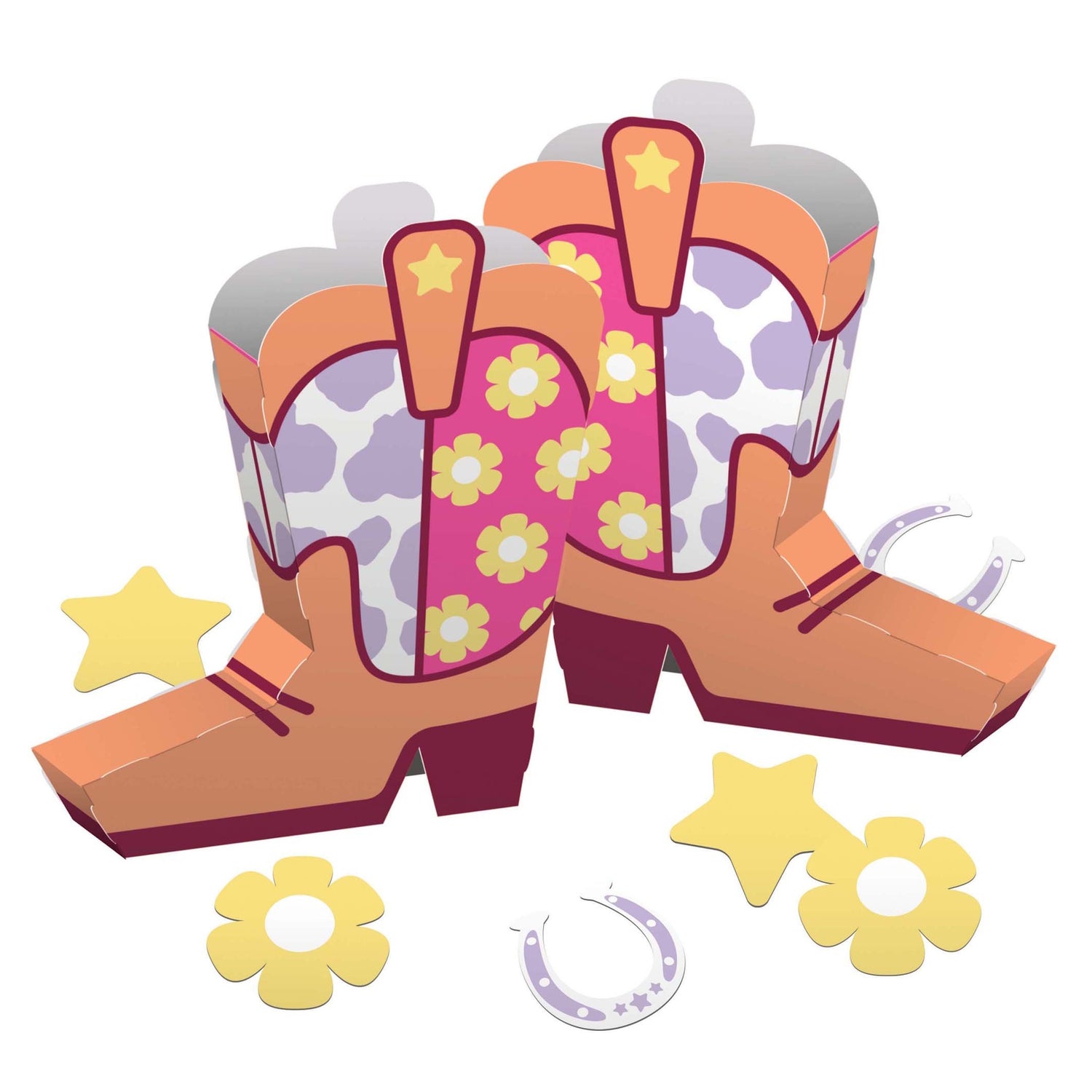 Boots & Bows Cowgirl 3D Centrepiece