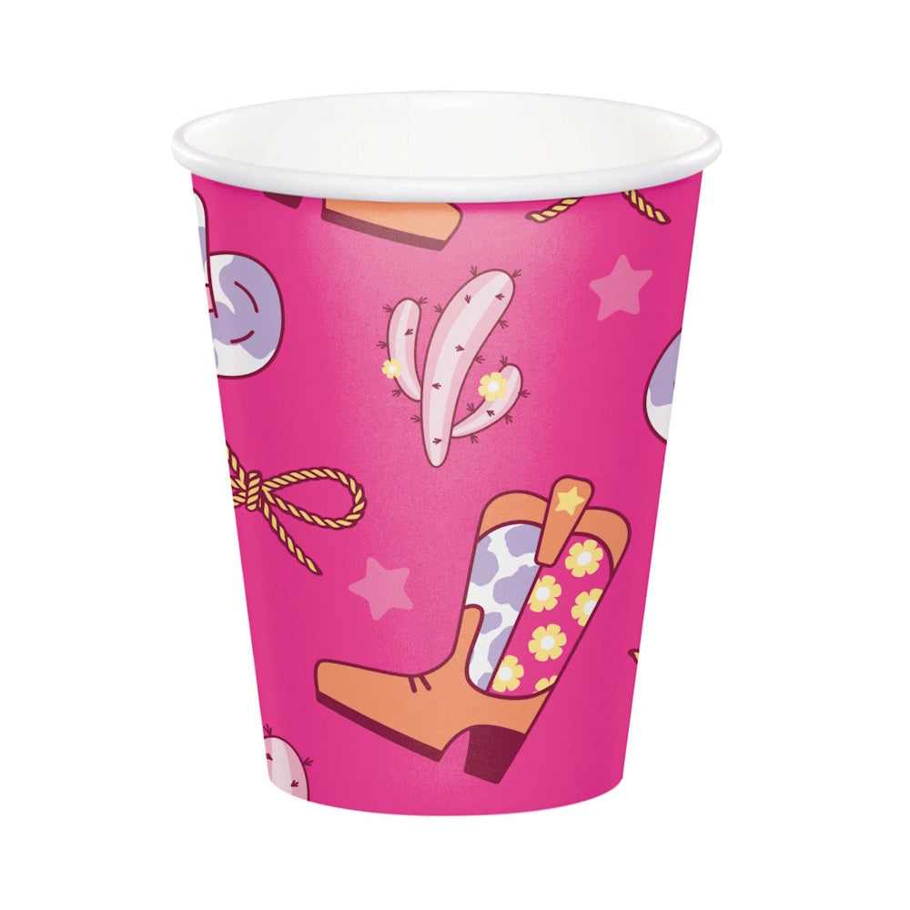 Boots & Bows Cowgirl Cups 8pk