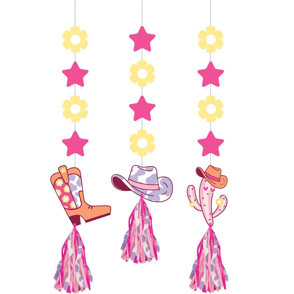 Boots & Bows Hanging Cutouts with Tassels