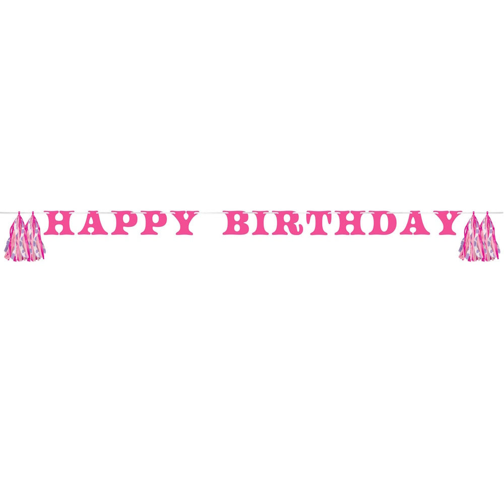 Boots & Bows Cowgirl Happy Birthday Banner