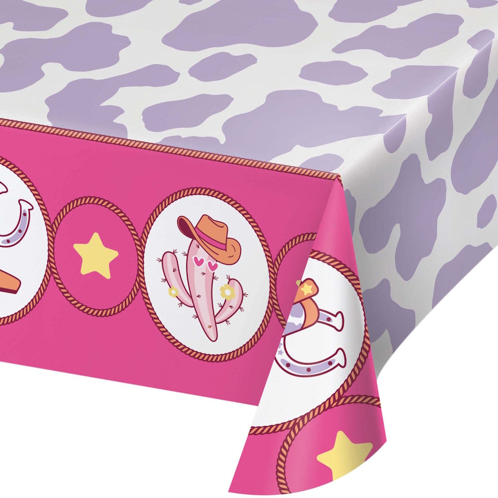 Boots & Bows Cowgirl Paper Tablecover