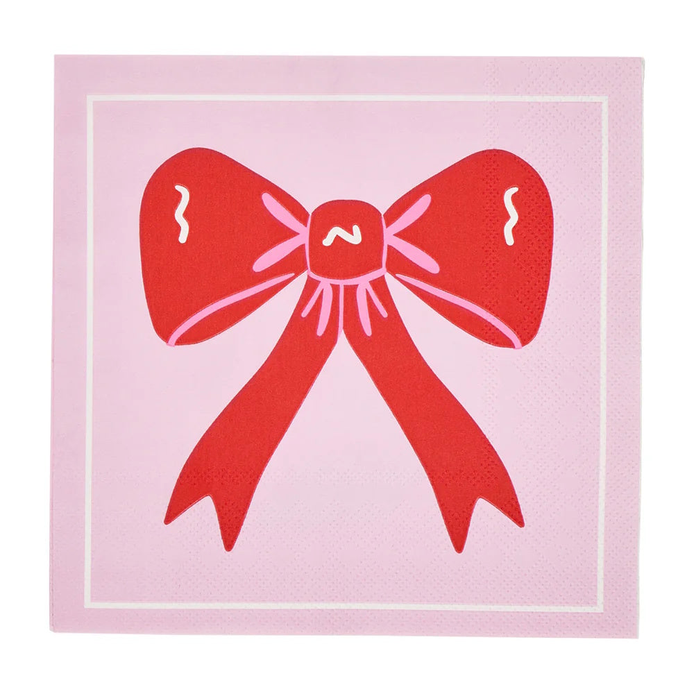 Annabel Trends Bows & Cherries Lunch Napkins 20pk