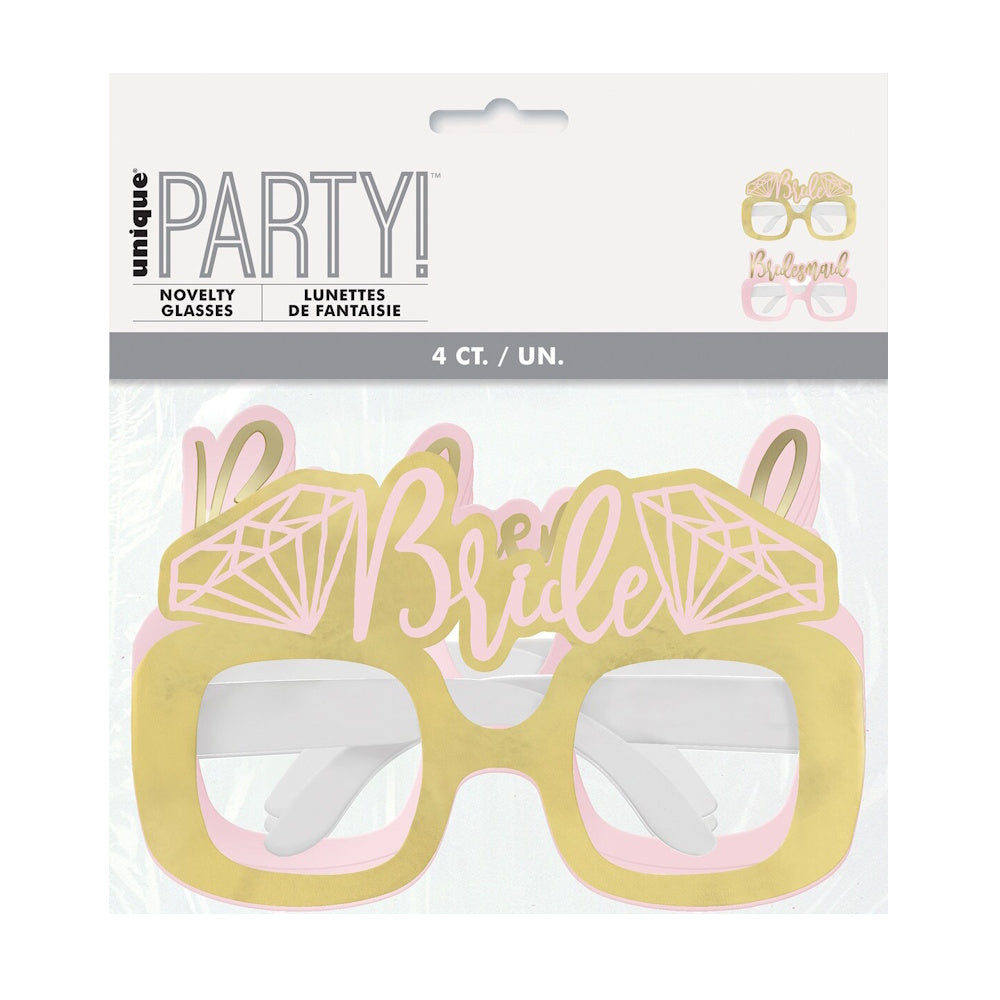 Bride & Bridesmaids Party Glasses 4pk
