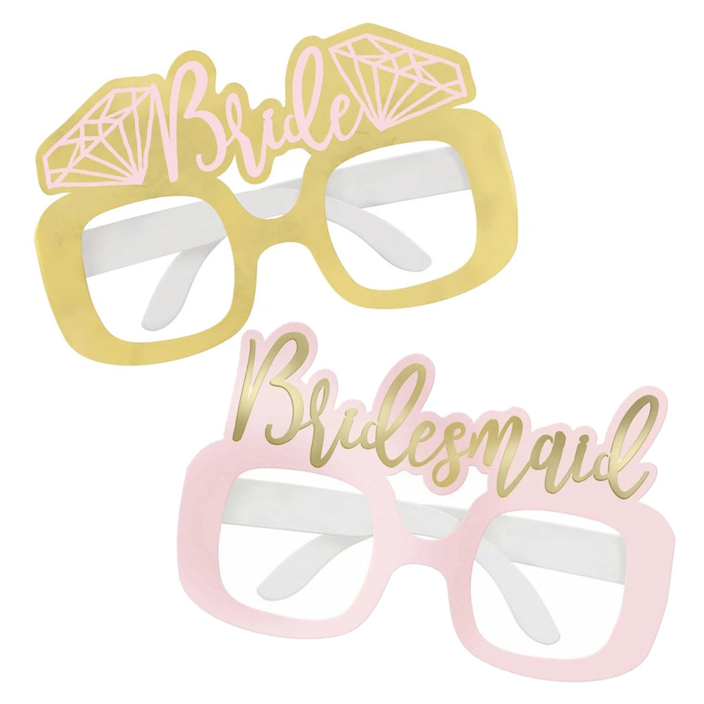 Bride & Bridesmaids Party Glasses 4pk