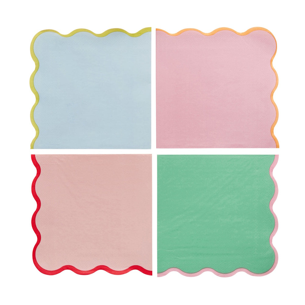 Bright Banquet Wavy Napkins 16pk