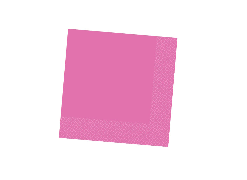 Bright Pink Beverage Napkins 40pk