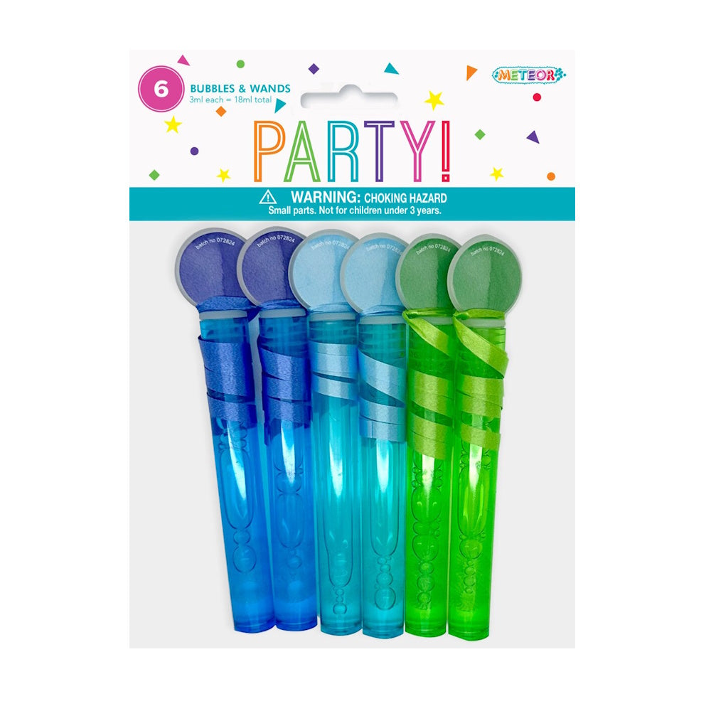 Blue & Green Bubble Wands 6pk