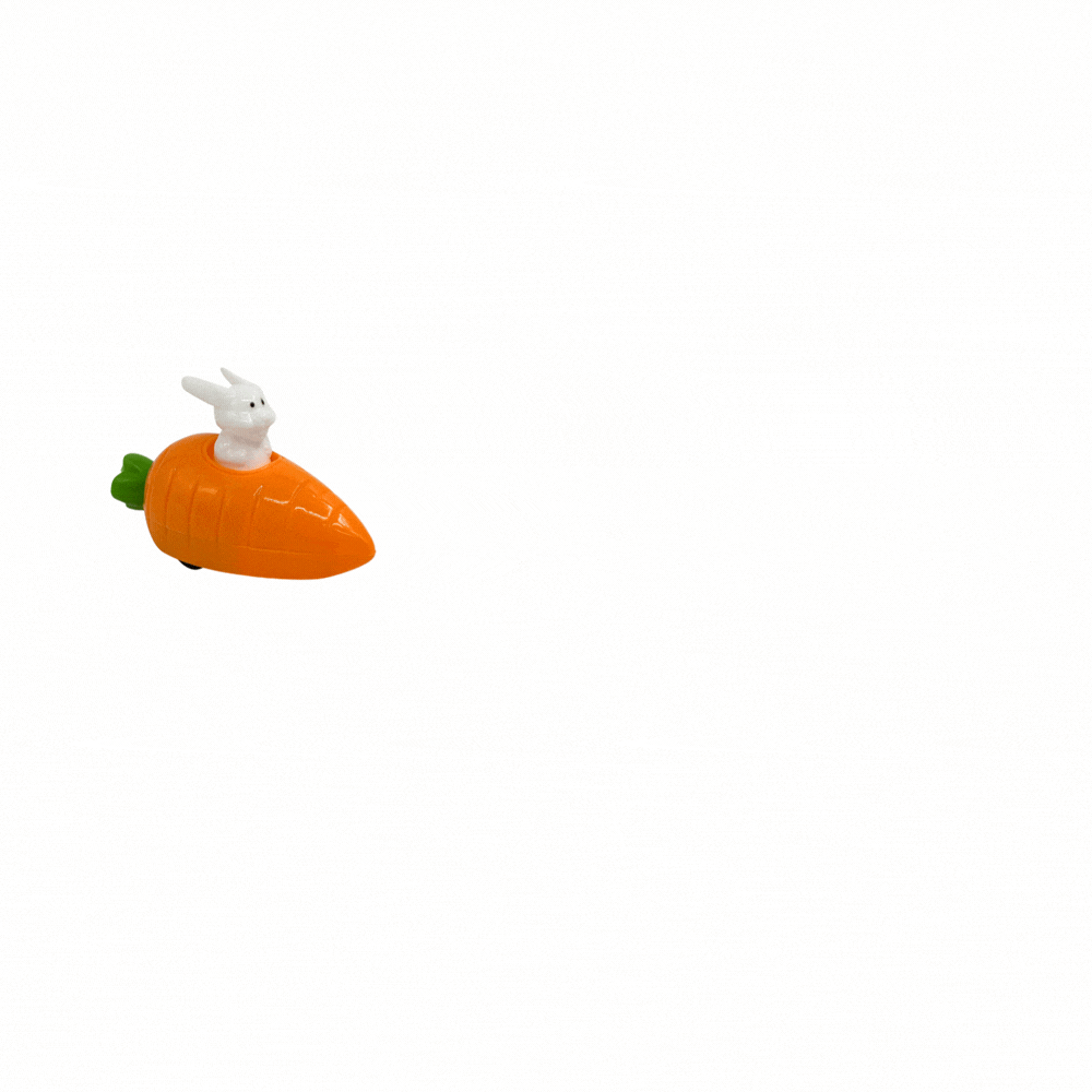 Easter Bunny Carrot Pull Back Racer