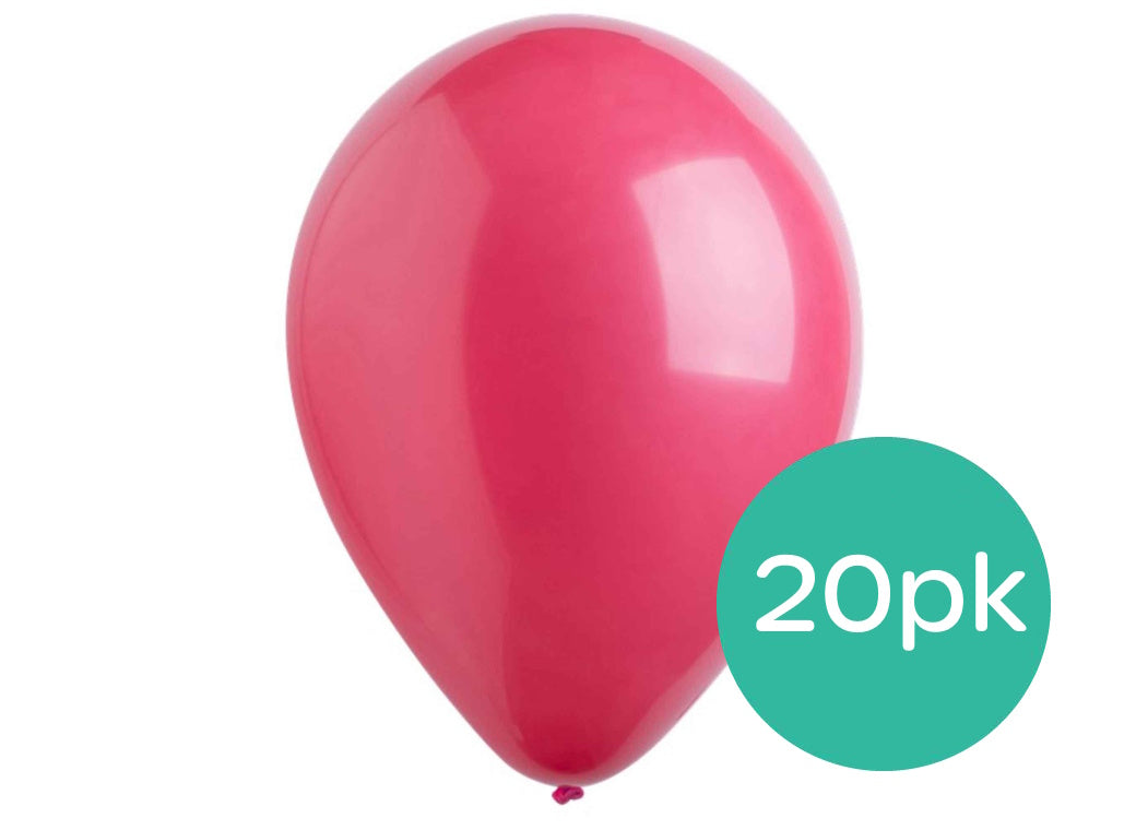 Value Balloons 20pk - Burgundy