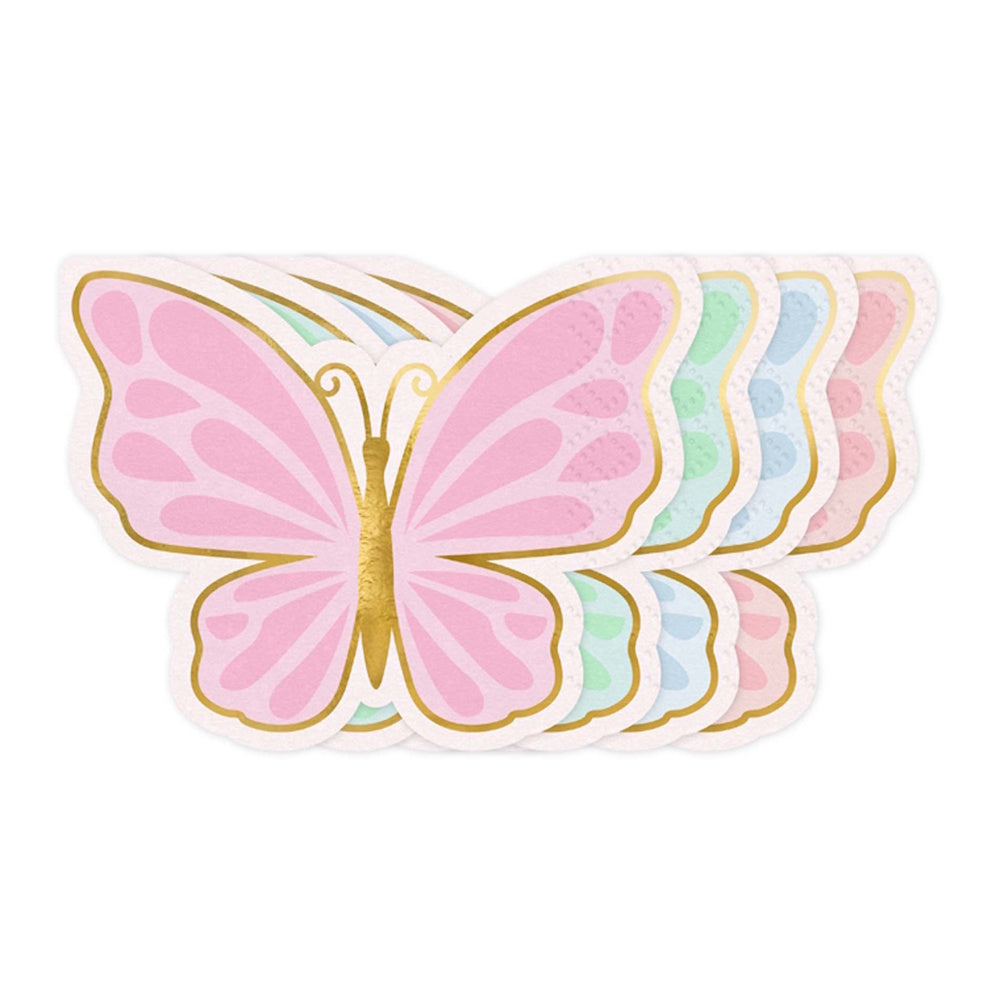 Butterfly Shaped Napkins 12pk