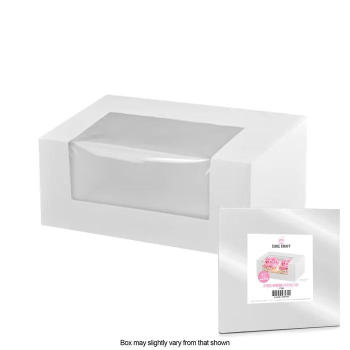 Cake Craft Cupcake Box 2-Hole 4in High (Wrapped)
