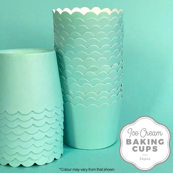 Cake Craft Baking Cups 24pk - Pastel Teal