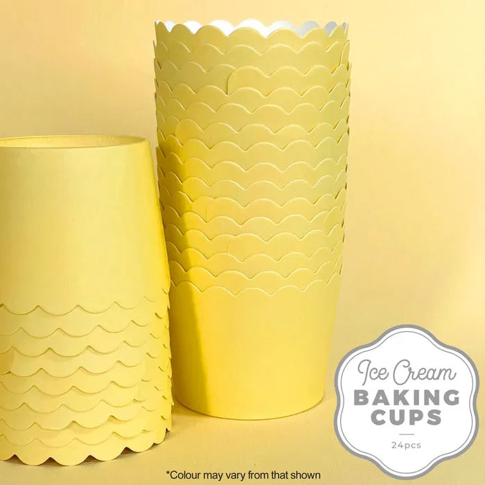 Cake Craft Baking Cups 24pk - Pastel Yellow