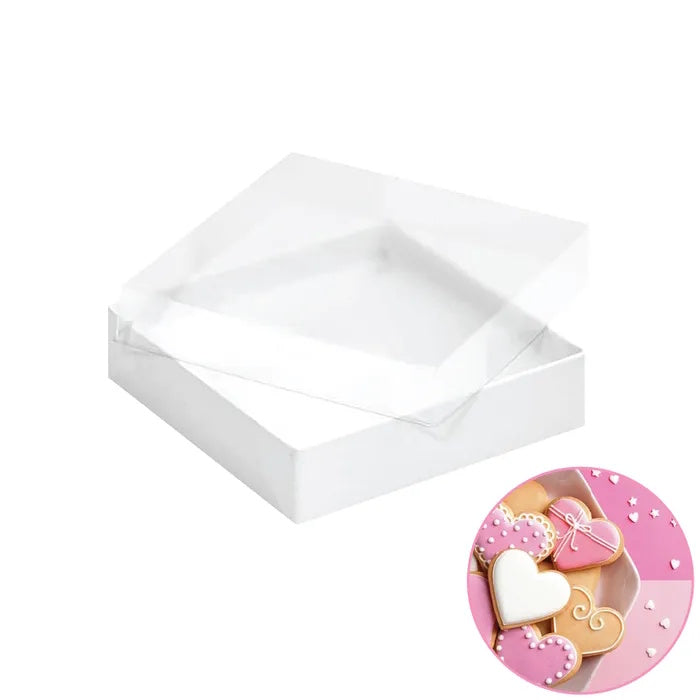 Cake Craft Clear Lid Cookie Box 15.5cm x 15.5cm