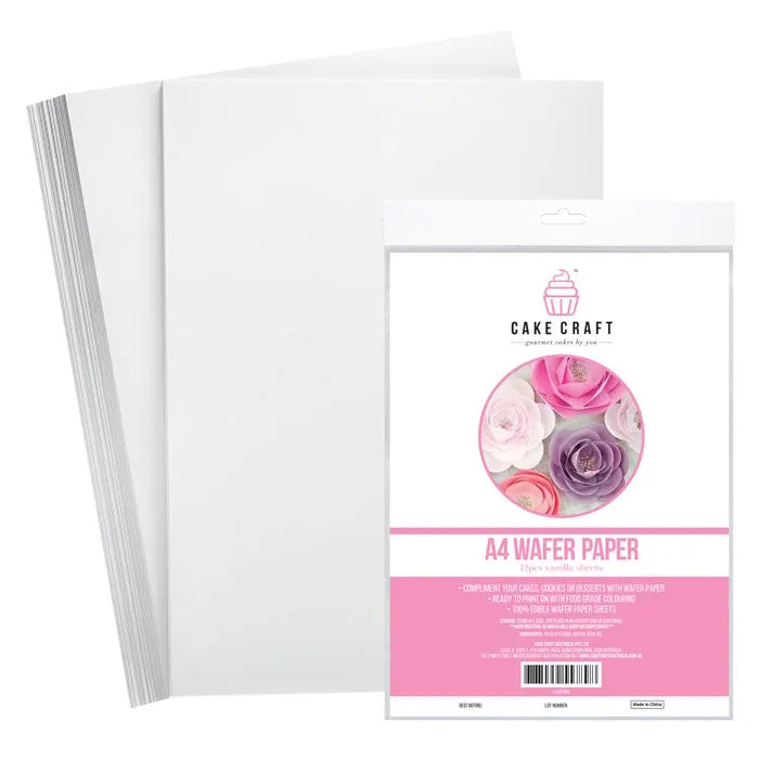 Cake Craft A4 Thin Wafer Paper 12pk