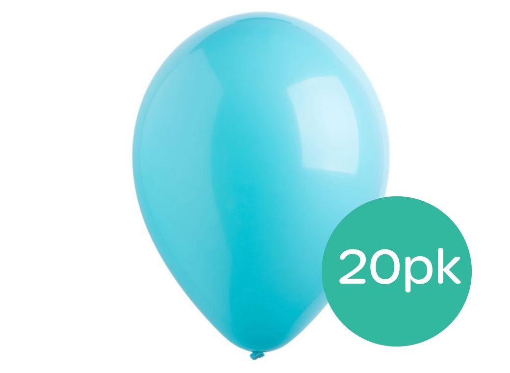Value Balloons 20pk - Caribbean Blue