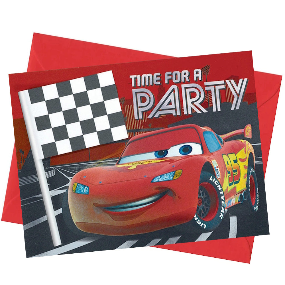 Cars Deluxe Invitations 8pk