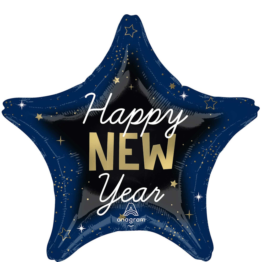 Celestial Star Happy New Year Foil Balloon